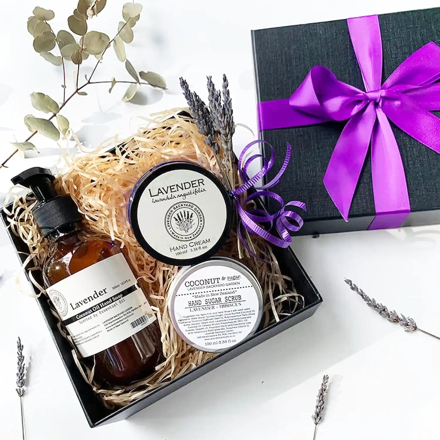 Hydrating Lavender Hand Therapy Gift Basket NZ Lavender Farm