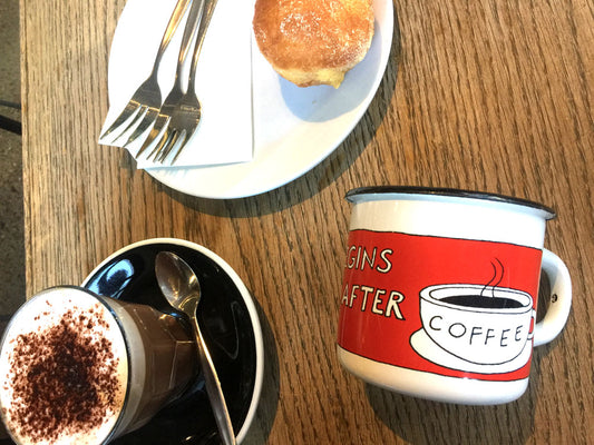 Enamel Coffee Mug, perfect for Camping, Lavender Backyard Garden NZ