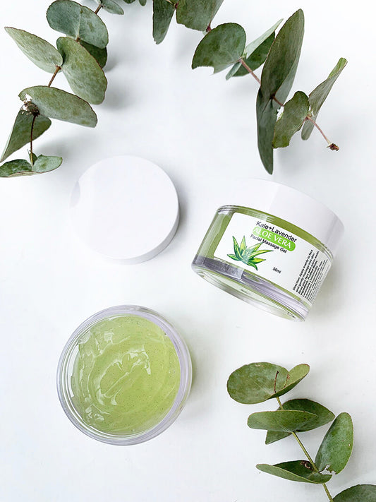 Lavender Kale Aloe Vera Gel - Facial Massage, NZ Lavender Skin Care