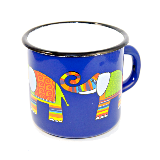 Camping Bowl, Camping, Outdoor, Enamelware, Enamel Mug, Coffee Mug, Kids Gift, Cute, Animal, Elephant, Blue