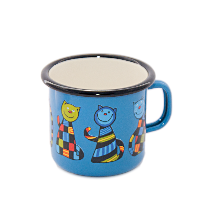 Toddler Cute Enamel Mug Lavender Backyard Garden-NZ Online Gift