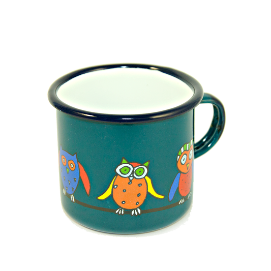 유아용 에나멜 머그 - 올빼미