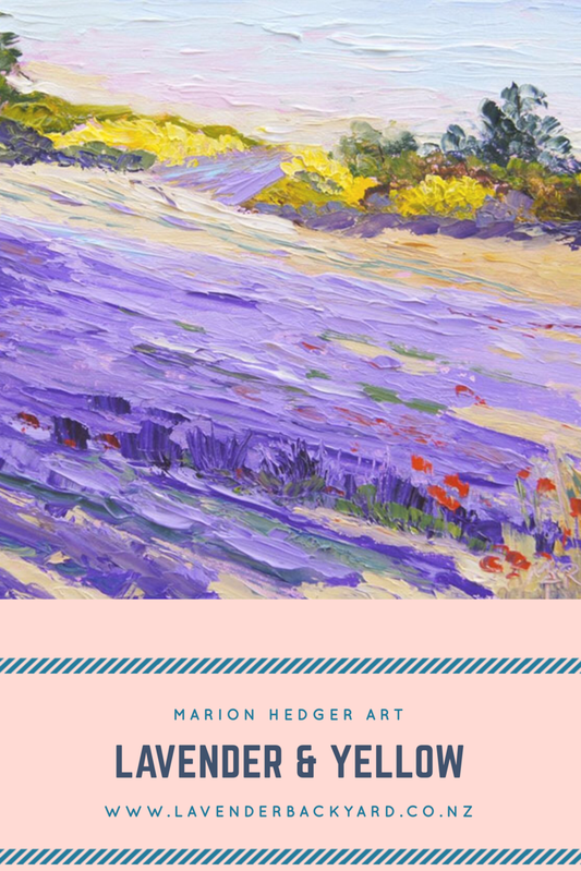 Lavender Art | Lavender and Yellow by Marion Hedger