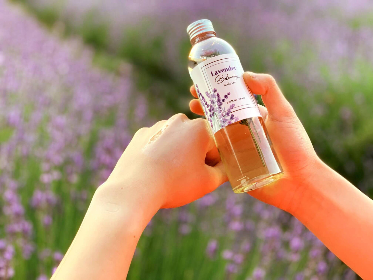 Argan Oil & Avocado Oil - French Lavender Body Oil, New Zealand Lavender Herb Farm