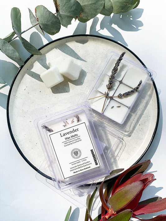 Lavender Soy Wax melt scented by essential oils from NZ lavender herb farm