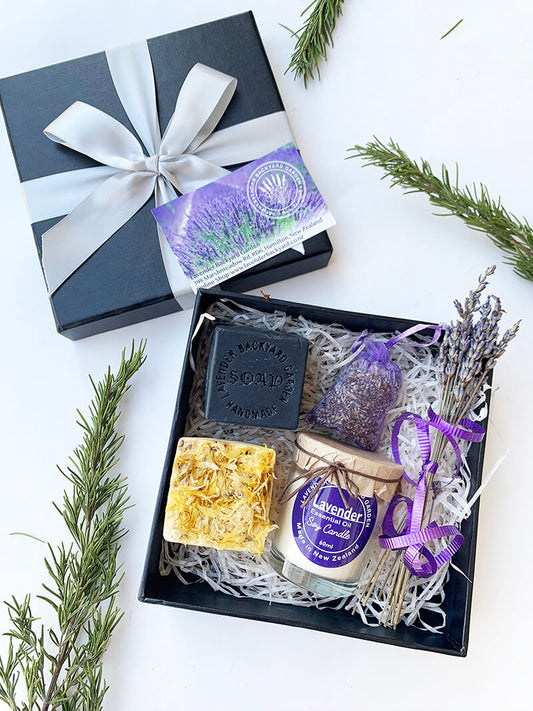 Healing & Calming Lavender Gift Set, NZ Lavender Gift Basket