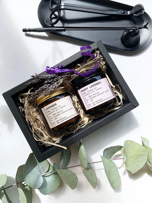 Lavender Aromatherapy Candle Box Gift Set