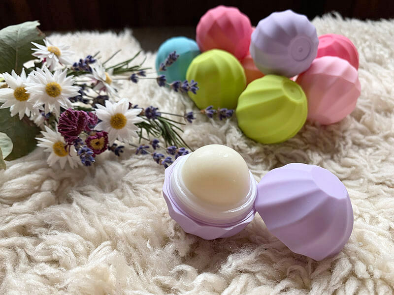 Lavender Lip Balm Sphere for chapped lips