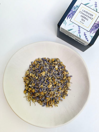 Organic Lavender & Chamomile Herbal Tea - Loose Leaf from NZ lavender farm