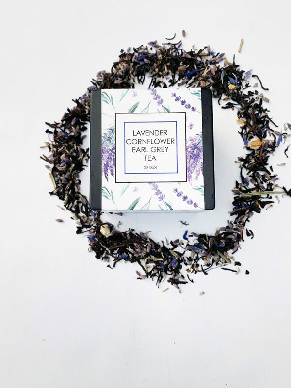 Lavender & Cornflower Earl Grey Tea - Loose Leaf, Lavender Backyard Garden
