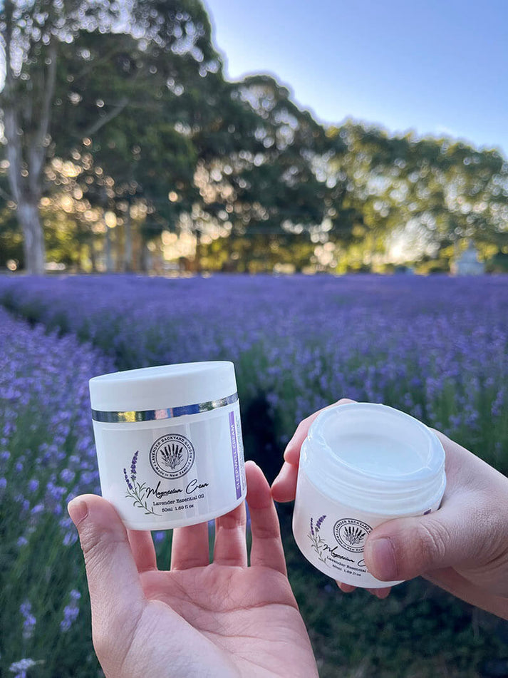 Lavender Magnesium Sleep Cream NZ Lavender Farm Lavender Backyard