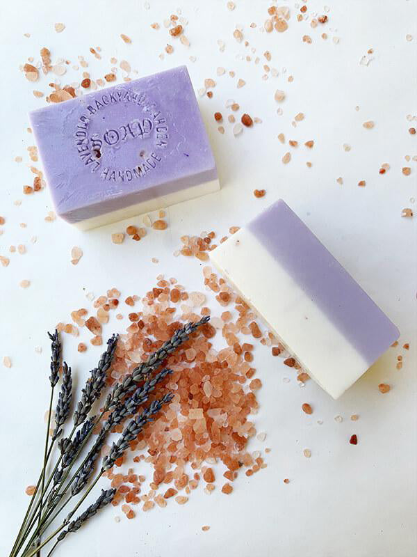 Lavender Himalayan Salt Body Scrub Soap - Goat Milk