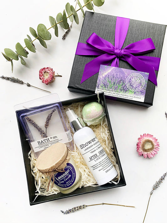 Ultimate Bath Therapy Gift Box, Lavender Backyard Garden NZ