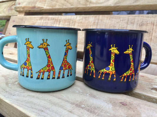 普通搪瓷马克杯 - 长颈鹿