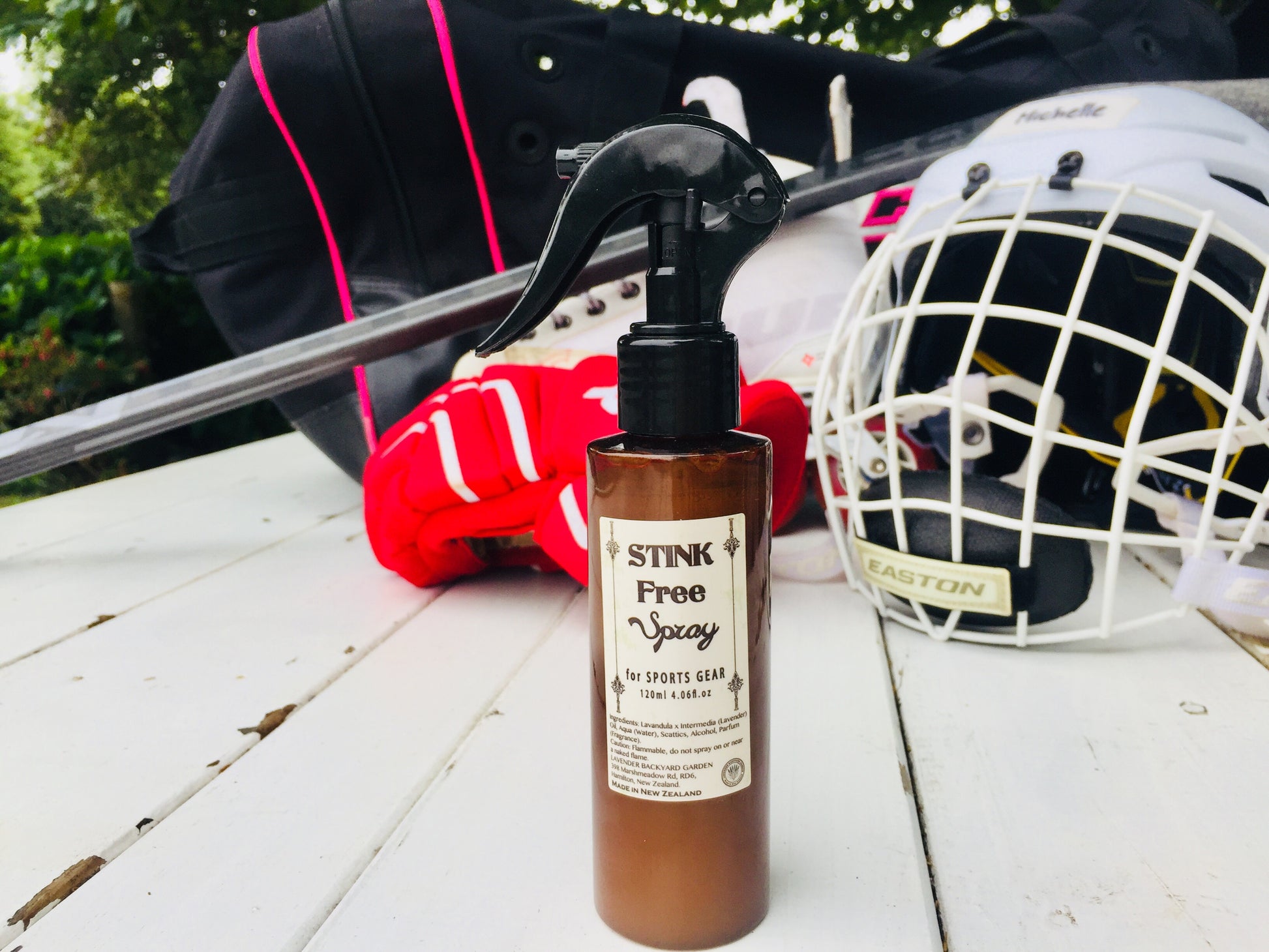 NZ Lavender Products Stink Free Spray scented by essential oils for Sports Gear